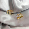 Boucles d'oreilles Illusion avec Quatre Créoles et Zirconia - Zarvia