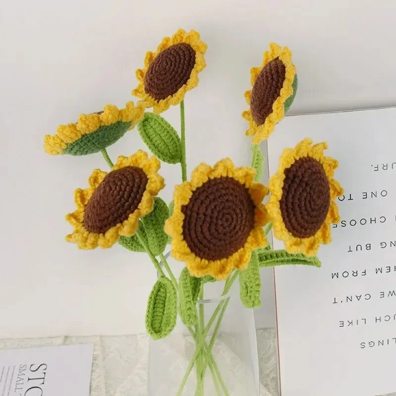 Bouquet de Tournesols au Crochet – Un Cadeau Créatif pour la Fête des Mères
