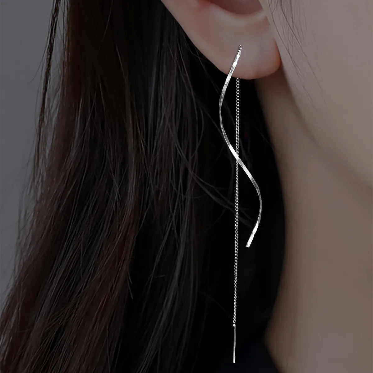 Boucles d'oreilles en forme de vagues