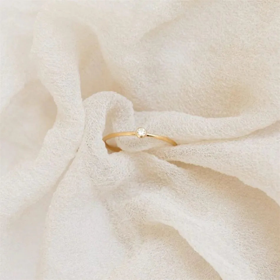 Bague de pierre de naissance simple
