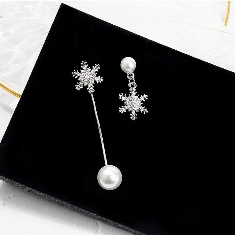 Boucles d'oreilles en goutte flocon de neige