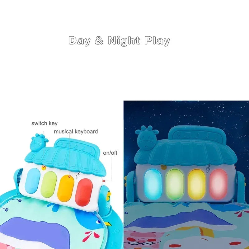 Tapis d'Activité Bébé – Tapis de Jeu Éducatif avec Musique et Activités Ludiques