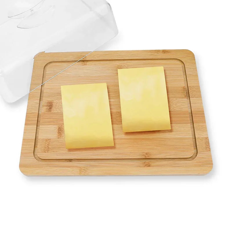Beurrier rectangulaire avec couvercle en bambou - FreshSeal