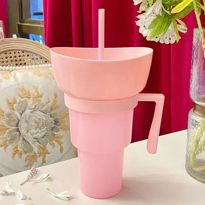 SipSnack Premium Tasse à boire | Gobelet 2-en-1 pour les snacks et les boissons, étanche aux éclaboussures et aux fuites, parfait pour les sous-bois.