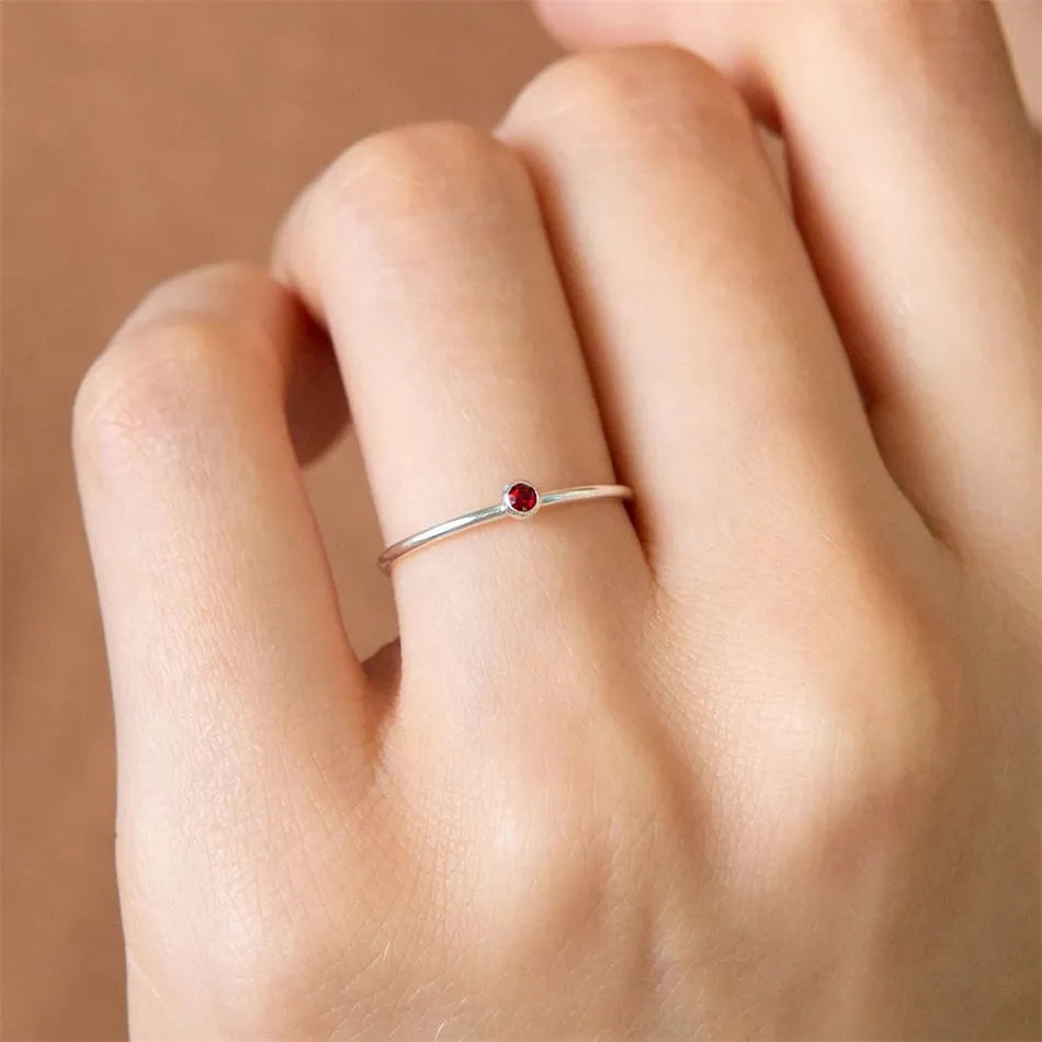 Bague de pierre de naissance simple