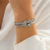 Bracelet en chaîne serpent noué