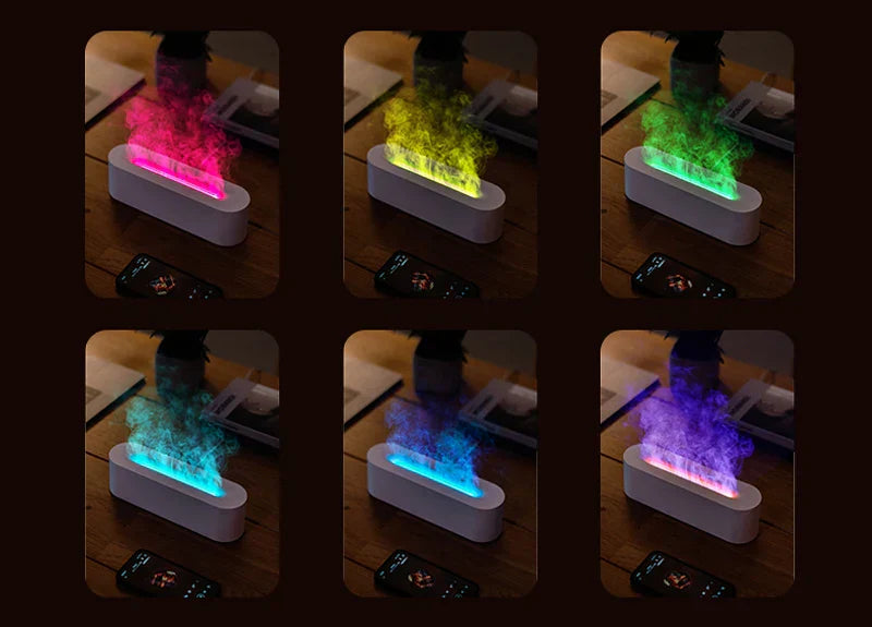 AuraFlame | Profitez d'une atmosphère relaxante grâce à un effet de flamme et à un parfum apaisants