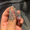 Boucles d'oreilles en pompons arbre de Noël