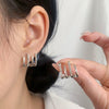 Boucles d'oreilles Illusion avec Quatre Créoles et Zirconia - Zarvia