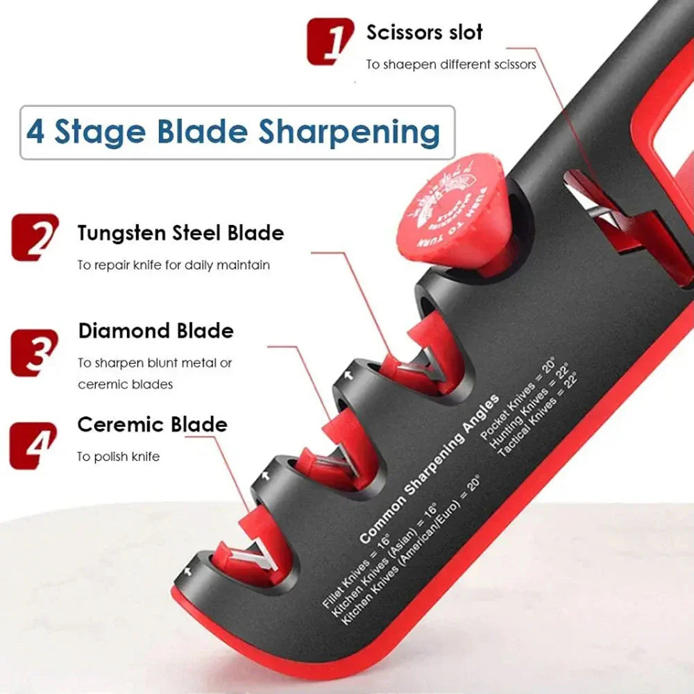 Affûteur de Couteaux Professionnel 4-en-1 (1+1 Gratuit) - EdgeSharp