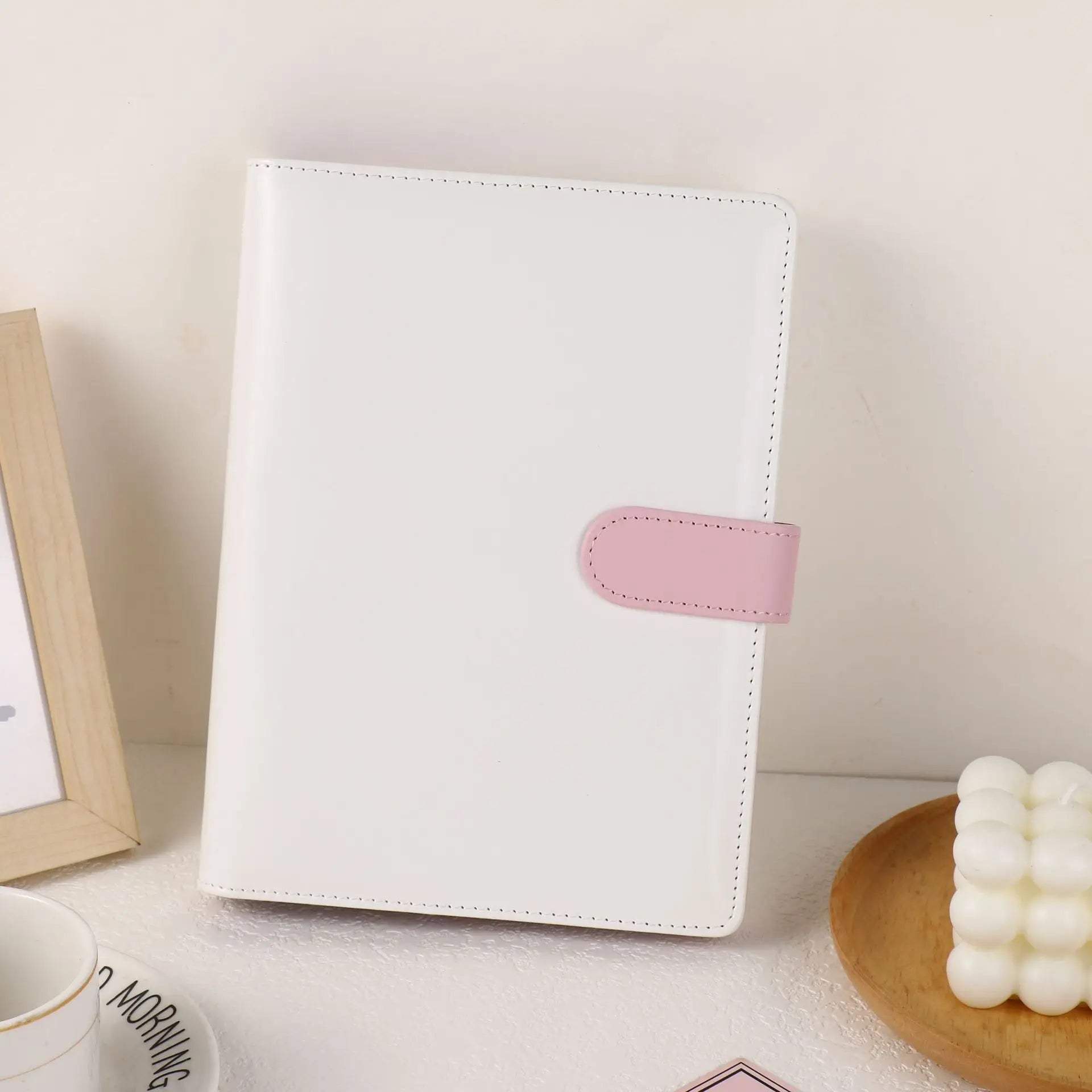 A5 classeur en cuir PU aux couleurs macarons | Planificateur | Album photo DIY et agenda en un