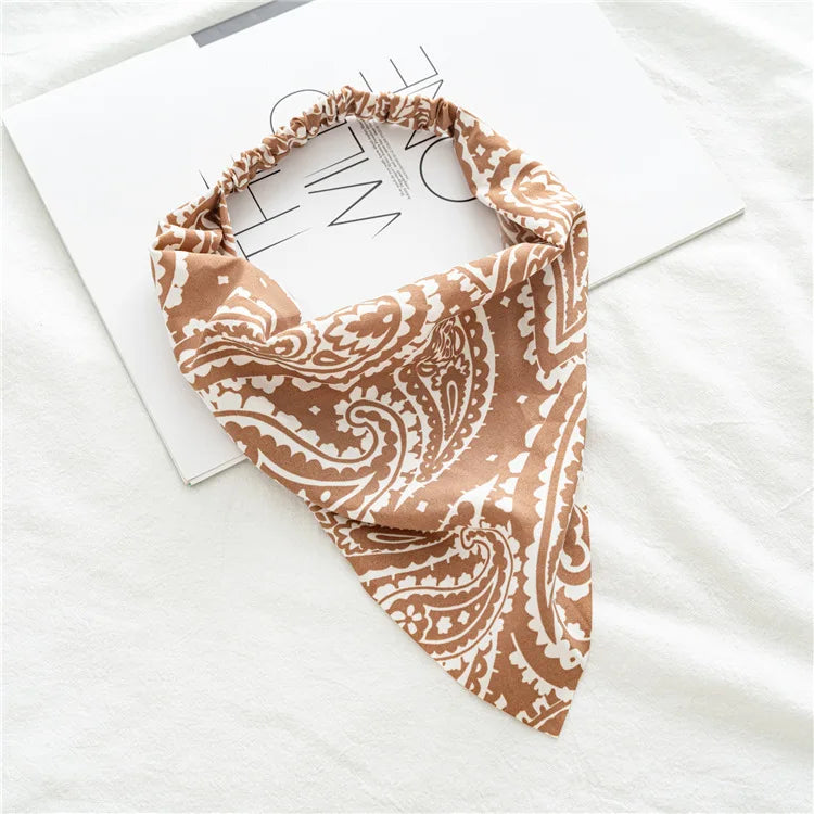Bandana Vintage Fleurs d'Été 2022 – Accessoires de Cheveux Élégants pour Femmes et Filles