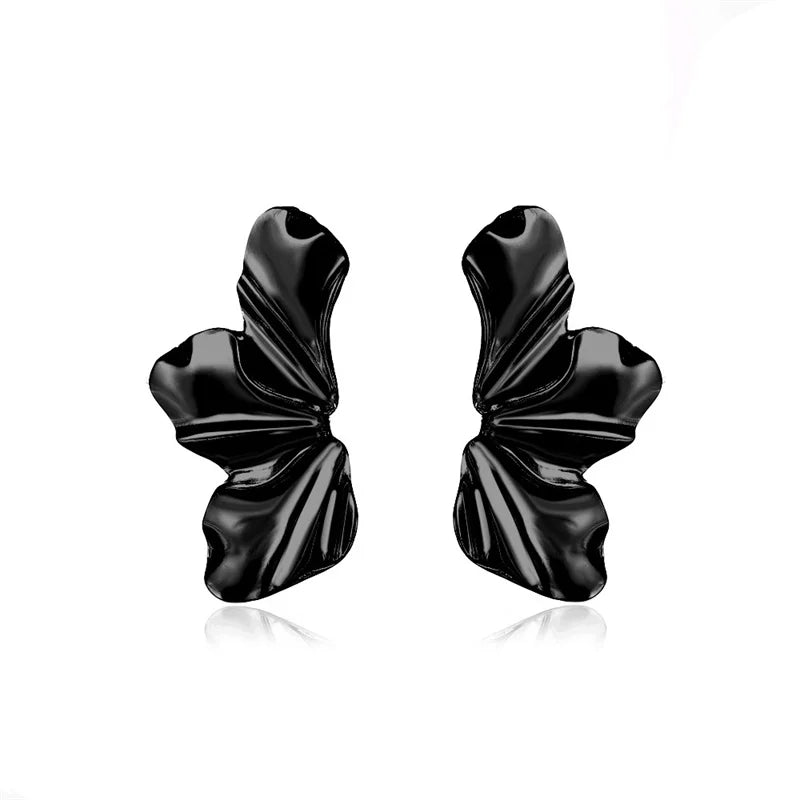 Boucles d'oreilles en pétales dorés