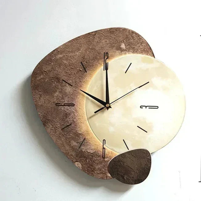 LuxeAura Horloge Murale Élégante | Design moderne avec éclairage d'ambiance et créativité
