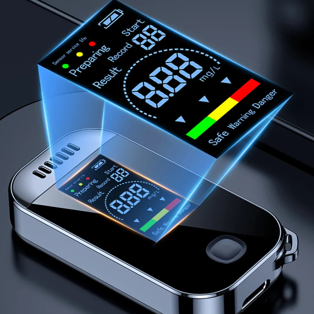 Testeur d'Alcool Électronique Portable – Test de Souffle Professionnel avec Écran LCD