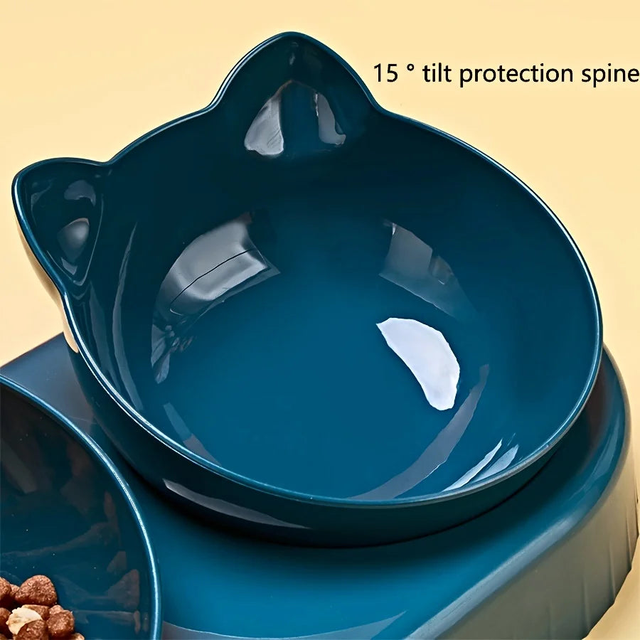 Bol de Nourriture et d'Eau pour Chats avec Design d'Oreilles - Expérience de Nourriture Confortable et Ludique