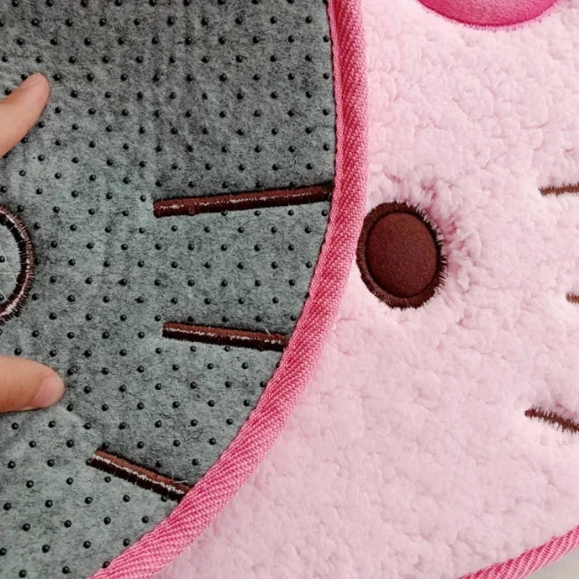 FelineLux Tapis Hello Kitty | Tapis en peluche doux et antidérapant pour la salle de bain et le salon