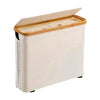 Panier de rangement élégant pour papier toilette LuxeNest | Support pliable stylé avec couvercle pour une salle de bain organisée et élégante