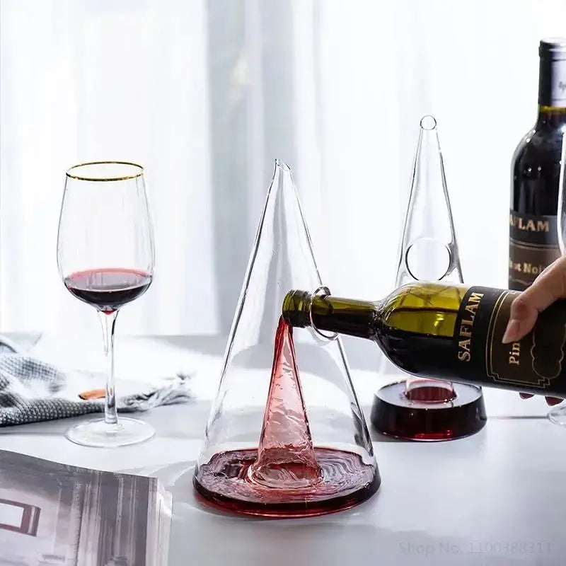 Verre à décanter pyramide | Verseur et séparateur de vin en cascade à action rapide