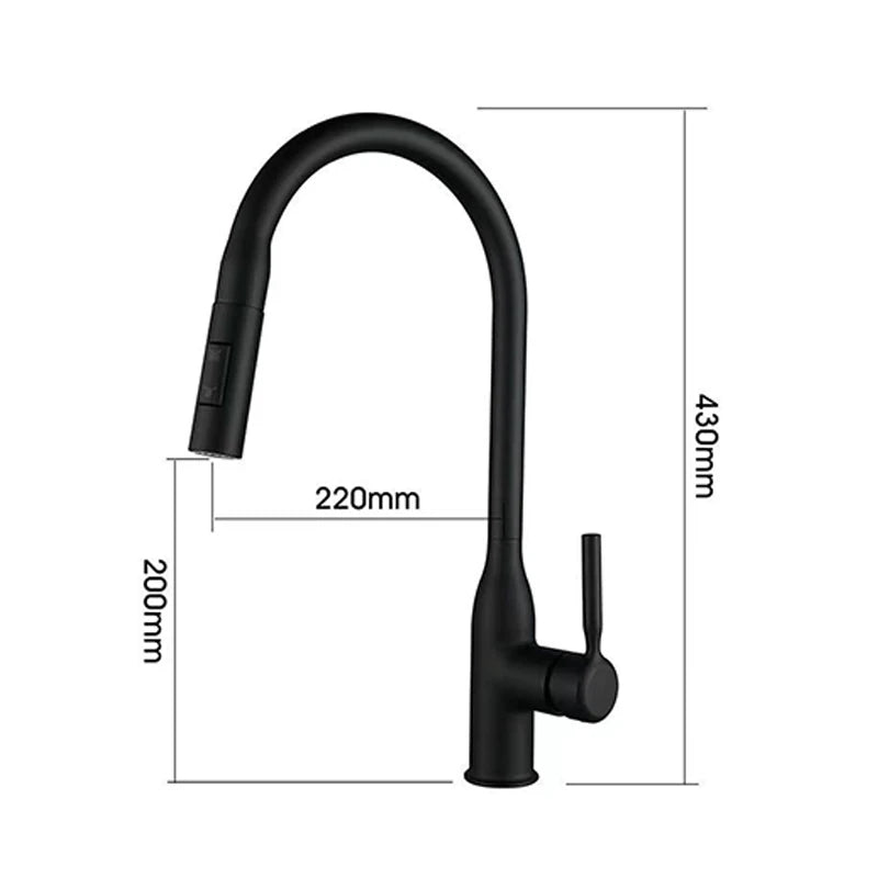 SteelFlow – Robinet de cuisine avec douchette extractible