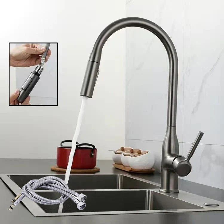 SteelFlow – Robinet de cuisine avec douchette extractible