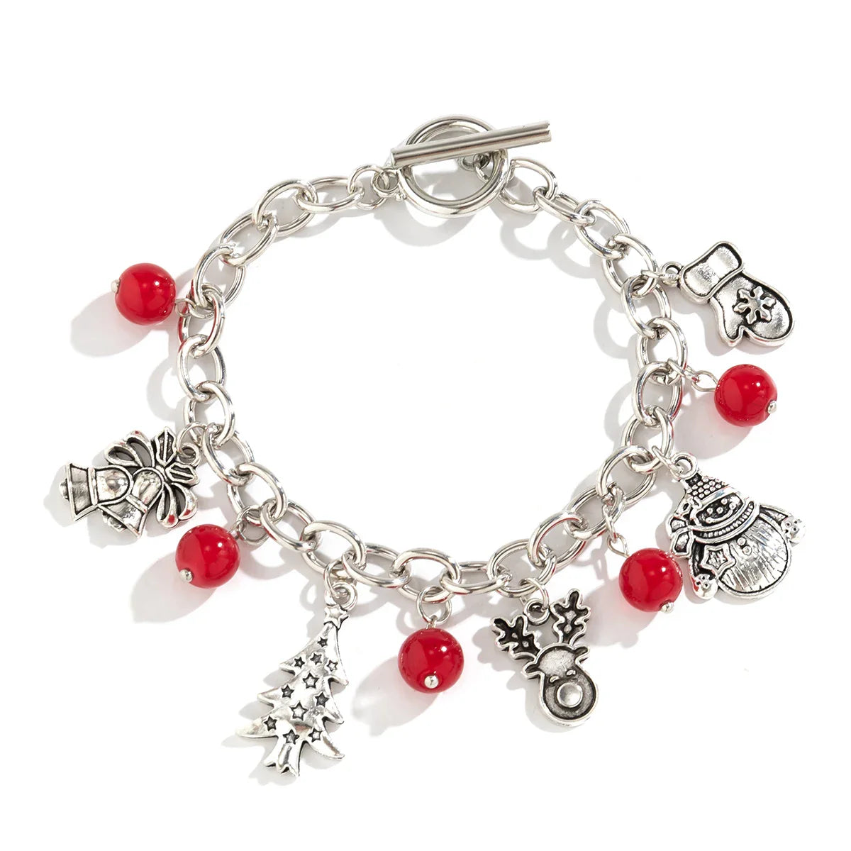 Bracelet en argent charmant de Noël