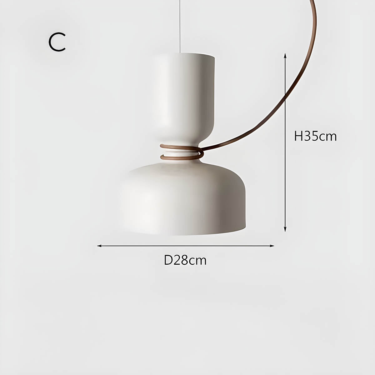 Suspension Orlee – Design Géométrique Moderne en Noir Mat, Blanc & Gris