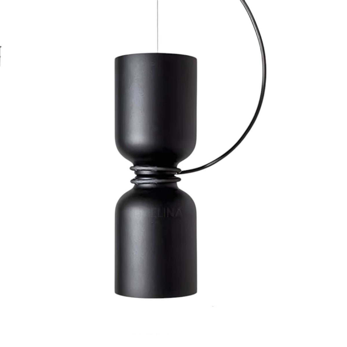 Suspension Orlee – Design Géométrique Moderne en Noir Mat, Blanc & Gris