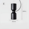 Suspension Orlee – Design Géométrique Moderne en Noir Mat, Blanc & Gris