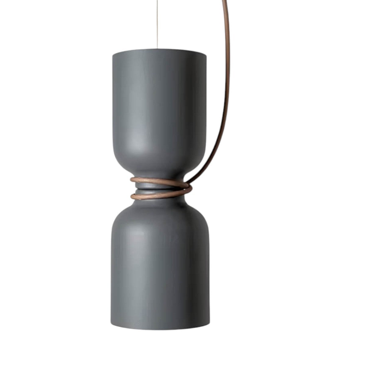 Suspension Orlee – Design Géométrique Moderne en Noir Mat, Blanc & Gris