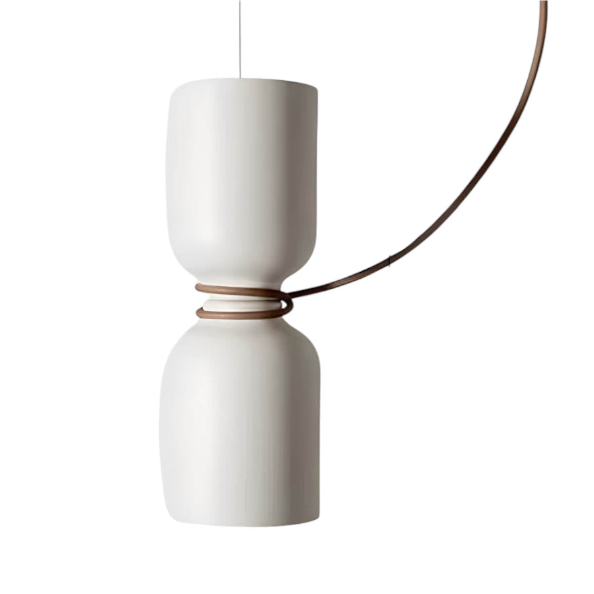 Suspension Orlee – Design Géométrique Moderne en Noir Mat, Blanc & Gris