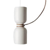 Suspension Orlee – Design Géométrique Moderne en Noir Mat, Blanc & Gris