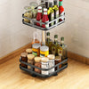 Organisateur de Condiments Luxe GourmetSphere | Support rotatif à 360° pour un espace cuisine optimal