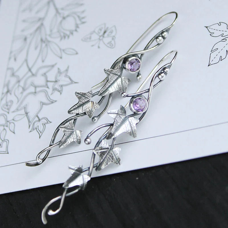 Boucles d'oreilles en forme de feuille d'elfe - Faylinn