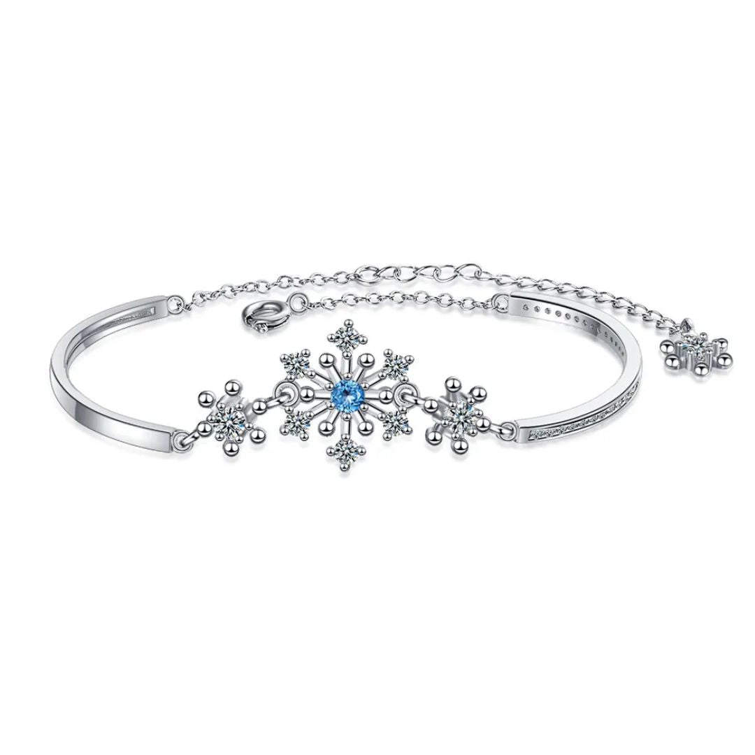 Bracelet en Cubic Zirconia Flocons de Neige de Noël
