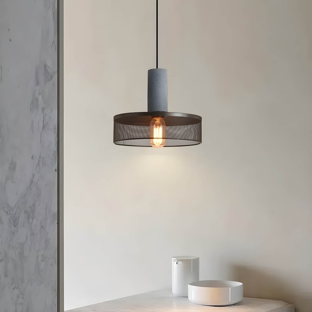 Suspension en Béton Shane – Design Industriel Moderne pour Intérieurs Stylés