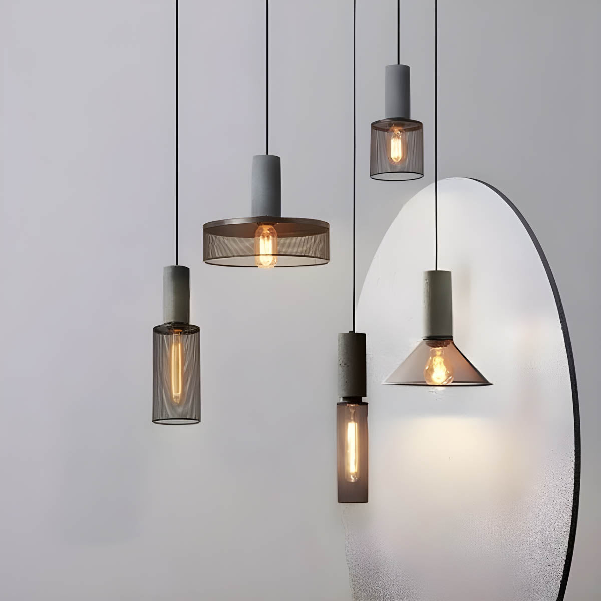 Suspension en Béton Shane – Design Industriel Moderne pour Intérieurs Stylés