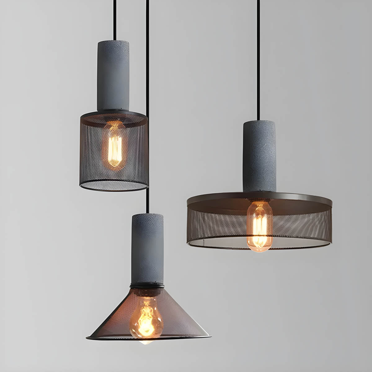 Suspension en Béton Shane – Design Industriel Moderne pour Intérieurs Stylés