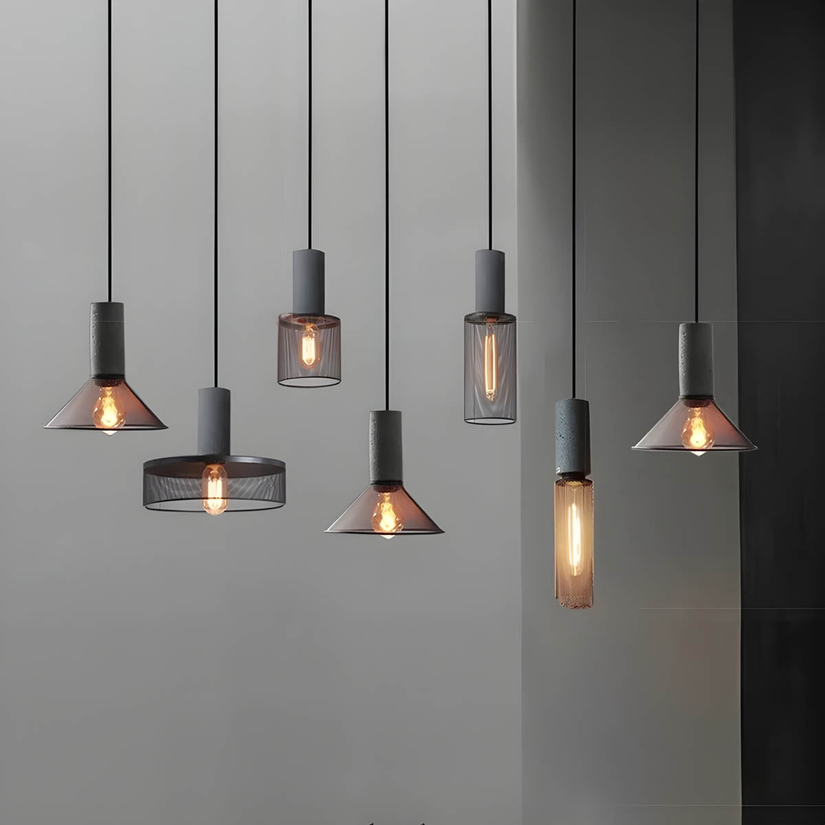 Suspension en Béton Shane – Design Industriel Moderne pour Intérieurs Stylés