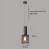 Suspension en Béton Shane – Design Industriel Moderne pour Intérieurs Stylés