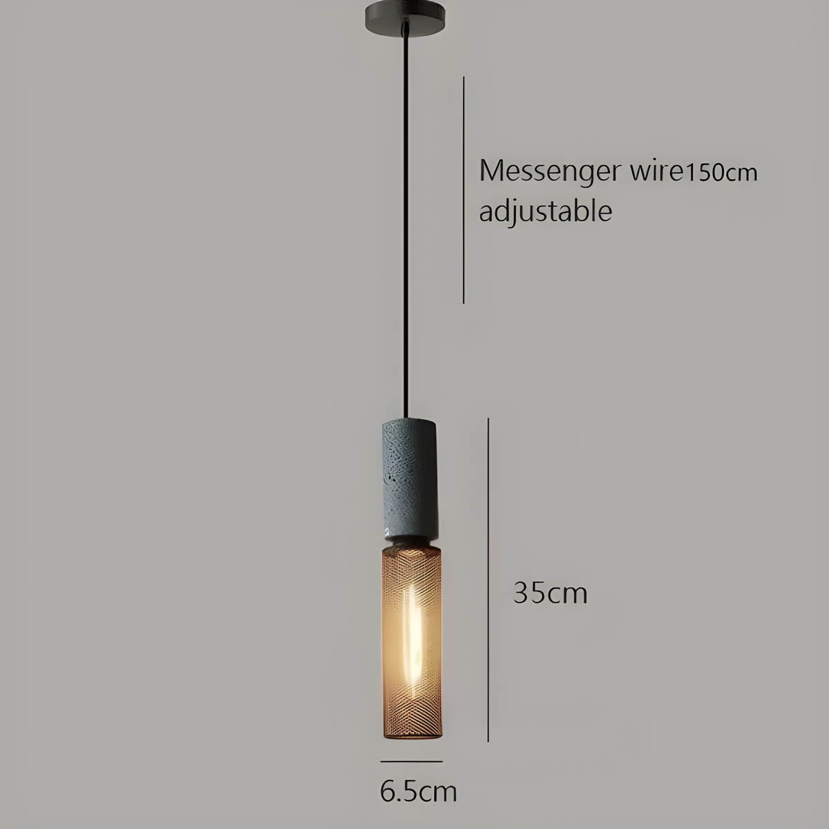 Suspension en Béton Shane – Design Industriel Moderne pour Intérieurs Stylés