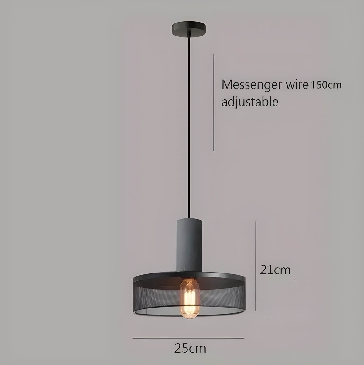 Suspension en Béton Shane – Design Industriel Moderne pour Intérieurs Stylés