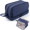 Trousse en toile noire avec compartiment pour règle | Trousse | Étui à double couche pour utilisation scolaire