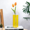 AquaLuxe Élégante Vase en Acrylique | Vase à contraste rose et bleu époustouflant pour une décoration intérieure moderne et une touche artistique