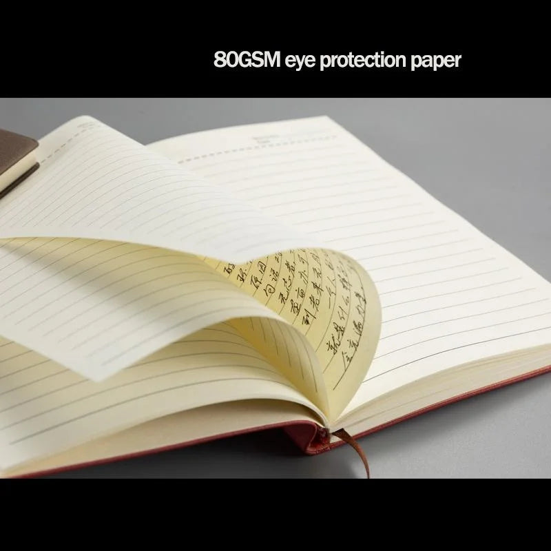 Cahier A5/A6 en PU avec aspect de peau de mouton | Cahier | Cahier ligné quotidien pour le travail ou les études