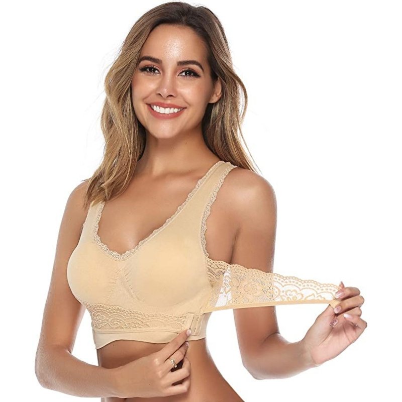 Soutien-gorge push-up en dentelle | Sentez-vous confiant et à l'aise toute la journée avec ce soutien-gorge push-up en dentelle sans fil et respirant qui offre un soutien naturel et du style.