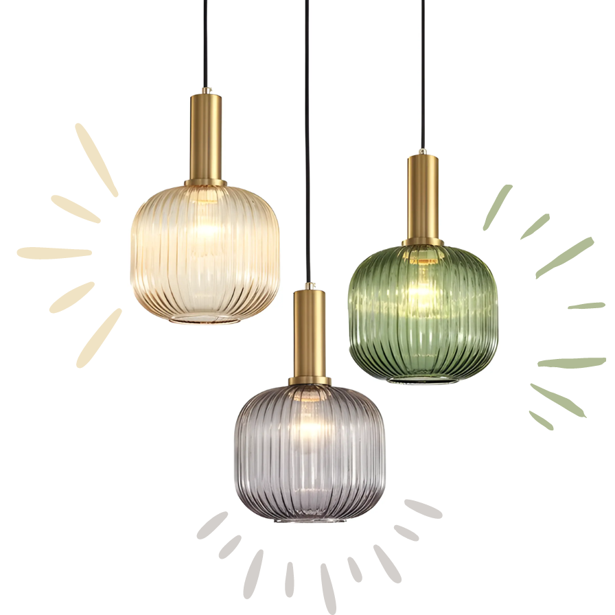 Suspension en verre rétro – ColorVibe