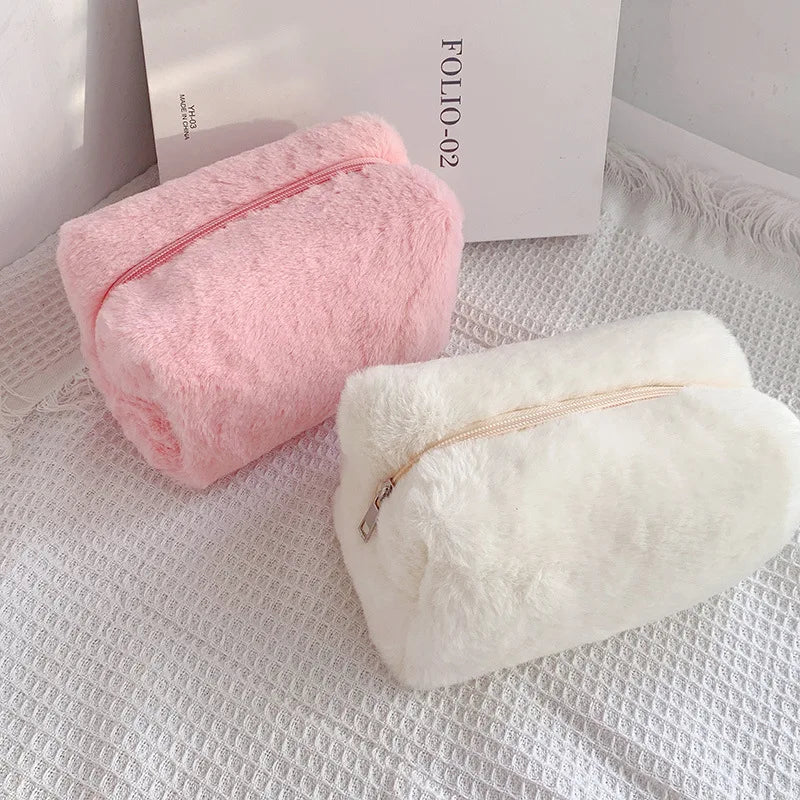 Trousse en peluche avec fermeture éclair | Trousse à crayons | Étui de rangement doux avec grande capacité pour crayons et stylos