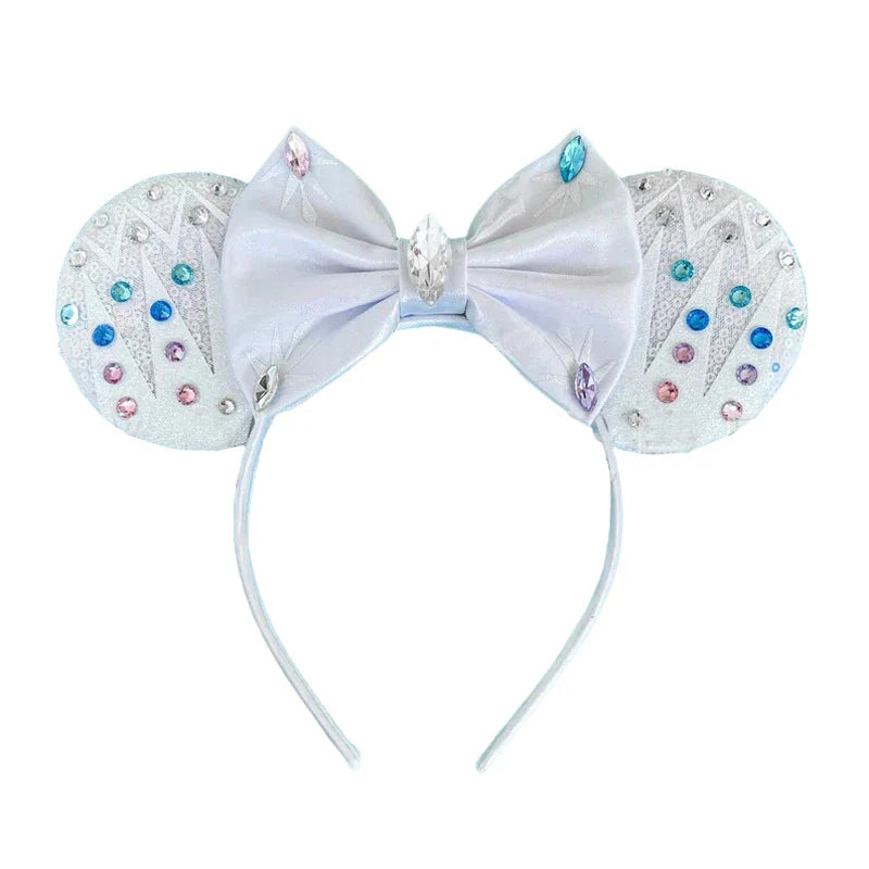 Accessoires de cheveux Frozen – Bandeaux Elsa et Anna avec oreilles de Mickey Mouse pour filles