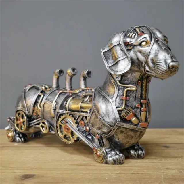 ArtisanForge Steampunk Sculpture Animale | Impressionnant ornement animal mécanique qui enrichit la décoration industrielle chic avec une élégance artistique unique